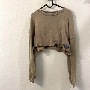 Very Terry Alphalete Cropped Pullover